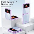 For Samsung Galaxy Z Flip4 Electroplating Transparent Phone Case(Purple)