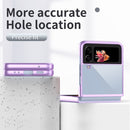 For Samsung Galaxy Z Flip4 Electroplating Transparent Phone Case(Purple)