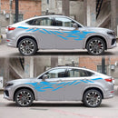 2 PCS/Set D-369 Totem Pattern Car Decorative Sticker(Blue)