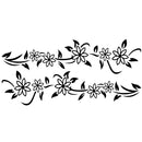 2 PCS/Set D-378 Flower Totem Pattern Car Modified Decorative Sticker(Black)