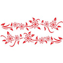 2 PCS/Set D-378 Flower Totem Pattern Car Modified Decorative Sticker(Red)