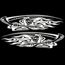 2 PCS/Set D-435 Grim Reaper Pattern Car Modified Decorative Sticker(White)