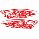 2 PCS/Set D-435 Grim Reaper Pattern Car Modified Decorative Sticker(Red)
