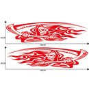 2 PCS/Set D-435 Grim Reaper Pattern Car Modified Decorative Sticker(Red)