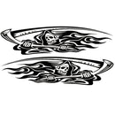 2 PCS/Set D-435 Grim Reaper Pattern Car Modified Decorative Sticker(Black)