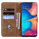 For Samsung Galaxy A20 / A30 Geometric Mandala Embossed Leather Phone Case(Brown)
