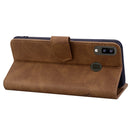 For Samsung Galaxy A20 / A30 Geometric Mandala Embossed Leather Phone Case(Brown)