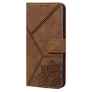 For Samsung Galaxy A53 5G Geometric Mandala Embossed Leather Phone Case(Brown)