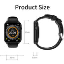 Q28 Pro 1.8 inch Screen Smart Watch, 64Mb+128Mb, Support Heart Rate Monitoring / Bluetooth Calling / Blood Oxygen Monitoring(Black)