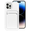 TPU + Flannel Lining Card Slots Phone Case For iPhone 14 Pro(White)