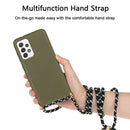 For Samsung Galaxy A33 5G Wheat Straw Material + TPU Protective Case with Lanyard(Army Green)