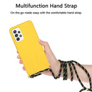 For Samsung Galaxy A53 Wheat Straw Material + TPU Protective Case with Lanyard(Yellow)