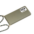 For Samsung Galaxy A53 Wheat Straw Material + TPU Protective Case with Lanyard(Army Green)