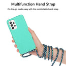 For Samsung Galaxy A53 Wheat Straw Material + TPU Protective Case with Lanyard(Green)