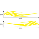 2 PCS/Set D-468 Checkered Totem Pattern Car Modified Decorative Sticker(Yellow)