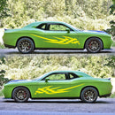 2 PCS/Set D-468 Checkered Totem Pattern Car Modified Decorative Sticker(Yellow)