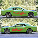 2 PCS/Set D-468 Checkered Totem Pattern Car Modified Decorative Sticker(Red)
