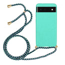 For Google Pixel 6 Wheat Straw Material + TPU Protective Case with Lanyard(Green)