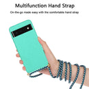 For Google Pixel 6 Wheat Straw Material + TPU Protective Case with Lanyard(Green)