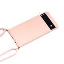For Google Pixel 6 Wheat Straw Material + TPU Protective Case with Lanyard(Pink)