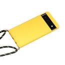 For Google Pixel 6 Pro Wheat Straw Material + TPU Protective Case with Lanyard(Yellow)