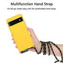 For Google Pixel 6 Pro Wheat Straw Material + TPU Protective Case with Lanyard(Yellow)