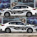 2 PCS/Set D-476 Fire Element Pattern Car Modified Decorative Sticker(Black)