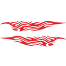 2 PCS/Set D-476 Fire Element Pattern Car Modified Decorative Sticker(Red)