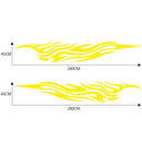 2 PCS/Set D-476 Fire Element Pattern Car Modified Decorative Sticker(Yellow)