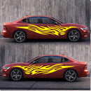 2 PCS/Set D-476 Fire Element Pattern Car Modified Decorative Sticker(Yellow)