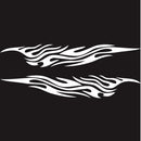 2 PCS/Set D-476 Fire Element Pattern Car Modified Decorative Sticker(White)
