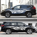 2 PCS/Set D-476 Fire Element Pattern Car Modified Decorative Sticker(White)