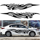 2 PCS/Set D-476 Fire Element Pattern Car Modified Decorative Sticker(Black)