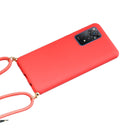 For Xiaomi Redmi Note 11 Pro International Edition Wheat Straw Material + TPU Protective Case with Lanyard(Red)