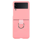 For Samsung Galaxy Z Flip4 Macaron Color Silicone Soft Phone Case(Rose Red)