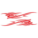 2 PCS/Set D-503 Totem Pattern Car Modified Decorative Sticker(Red)