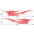 2 PCS/Set D-503 Totem Pattern Car Modified Decorative Sticker(Red)