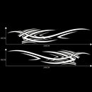 2 PCS/Set D-503 Totem Pattern Car Modified Decorative Sticker(White)