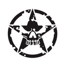 D-520 Star Pattern Car Modified Hood Decorative Sticker(Black)
