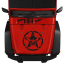 D-520 Star Pattern Car Modified Hood Decorative Sticker(Black)