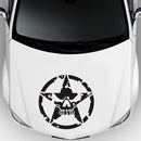 D-520 Star Pattern Car Modified Hood Decorative Sticker(Black)