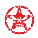 D-520 Star Pattern Car Modified Hood Decorative Sticker(Red)