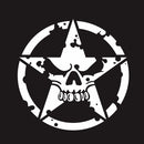 D-520 Star Pattern Car Modified Hood Decorative Sticker(White)