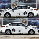 2 PCS/Set D-510 Flowers Pattern Car Modified Decorative Sticker(Black)
