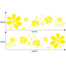 2 PCS/Set D-510 Flowers Pattern Car Modified Decorative Sticker(Yellow)
