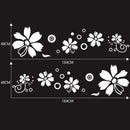 2 PCS/Set D-510 Flowers Pattern Car Modified Decorative Sticker(White)