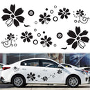 2 PCS/Set D-510 Flowers Pattern Car Modified Decorative Sticker(Red)