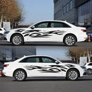 2 PCS/Set D-521 Fire Totem Pattern Car Modified Decorative Sticker(Black)