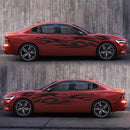 2 PCS/Set D-521 Fire Totem Pattern Car Modified Decorative Sticker(Black)