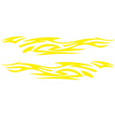 2 PCS/Set D-521 Fire Totem Pattern Car Modified Decorative Sticker(Yellow)